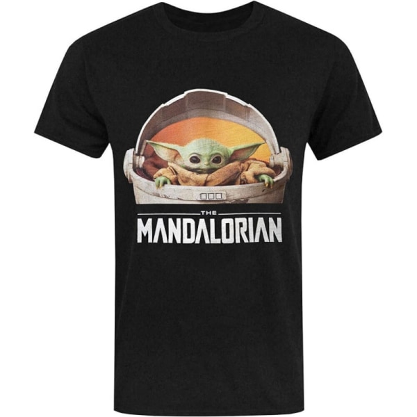 Star Wars: The Mandalorian Mens Baby Yoda T-shirt L Svart Black L