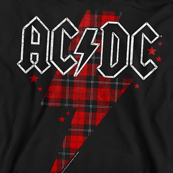 AC/DC Unisex Vuxen Pläd Bolt Sweatshirt XL Svart Black XL