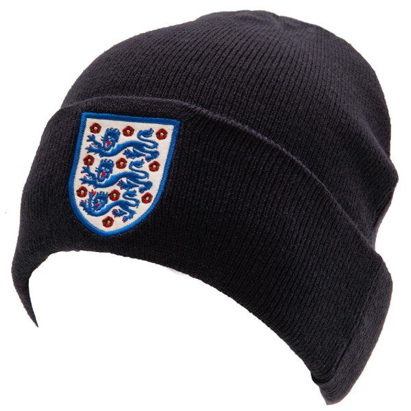 England FA Crest Turn Up Beanie One Size Marinblå Navy Blue One Size