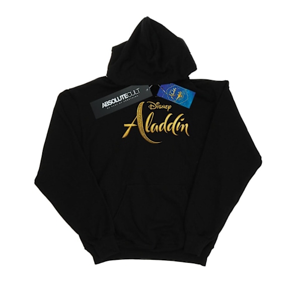 Disney Dam/Kvinnor Aladdin Filmlogotyp Hoodie S Svart Black S