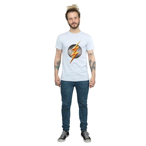 DC Comics Justice League Movie Flash Emblem T-Shirt S Spor Sports Grey S