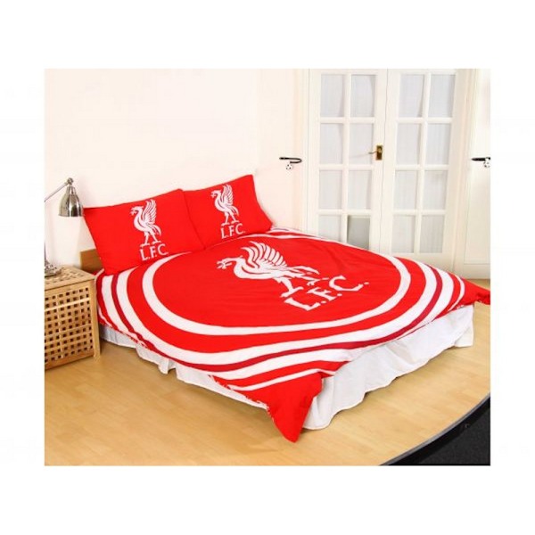 Liverpool FC Pulse Vändbar Påslakan Set Dubbel Röd/Vit Red/White Double