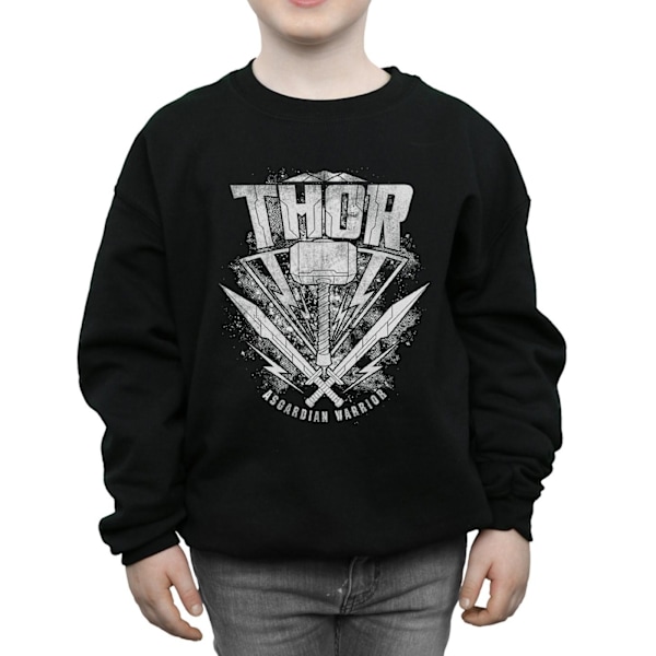 Marvel Boys Thor Ragnarok Hammer Logo Sweatshirt 5-6 år Svart Black 5-6 Years