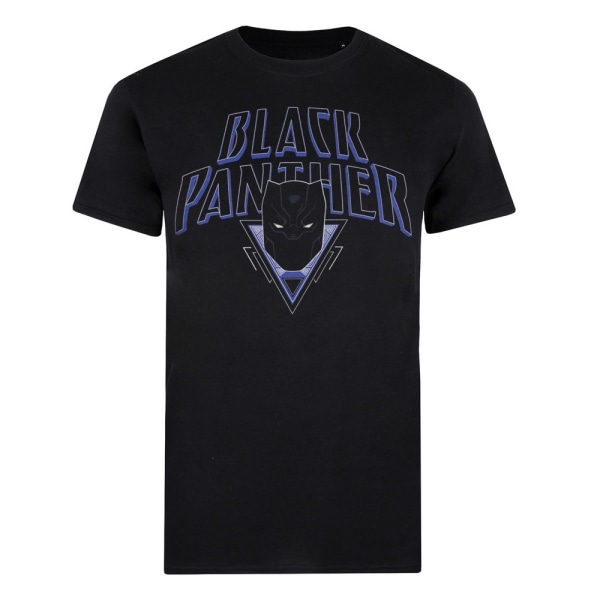 Black Panther Mens Shield Logo T-Shirt 4XL Svart Black 4XL