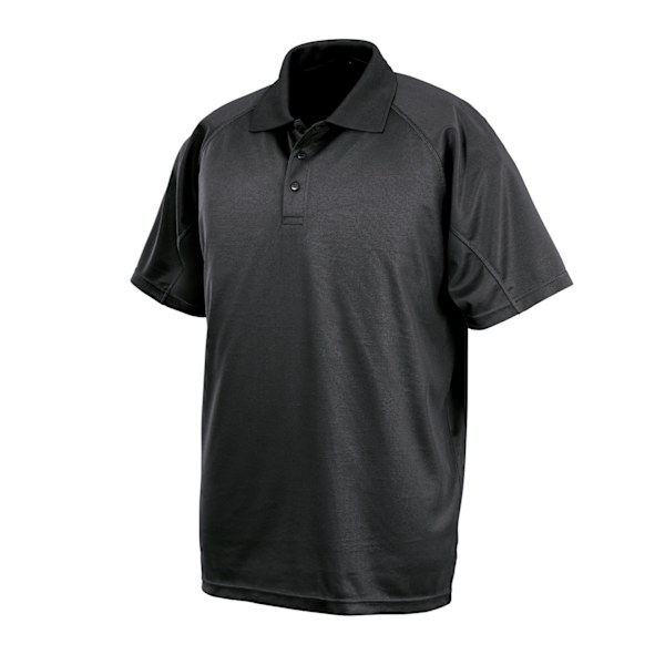 Spiro Impact Herr Performance Aircool Polo T-Shirt L Svart Black L