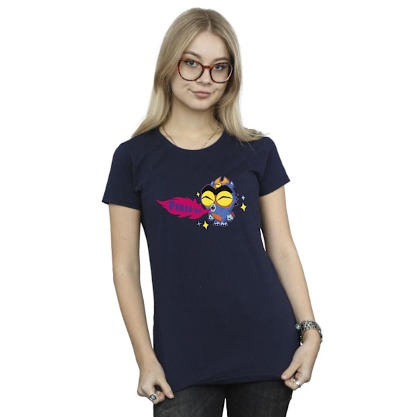 Disney Dam/Kvinnor Big Hero 6 Baymax Fred Fired Up Bomull T-Shirt S Navy Blue M