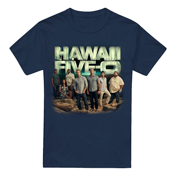 Hawaii Five-0 Herr T-shirt med Skådespelare 4XL Marinblå Navy 4XL