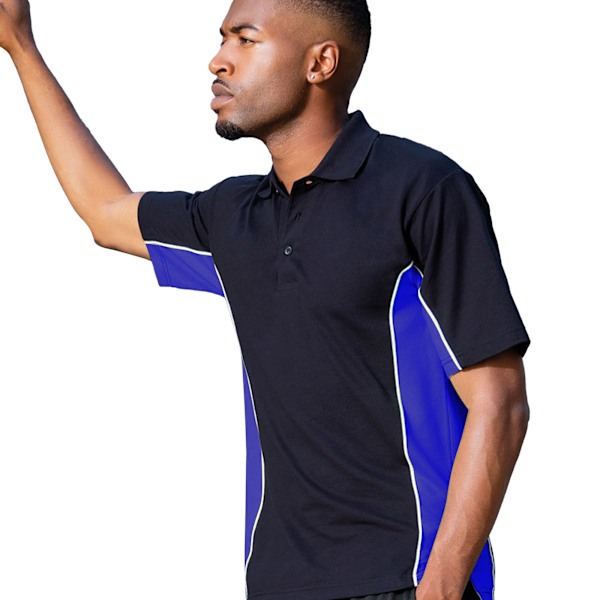 Gamegear® Herr Track Pique Kortärmad Polotröja Topp L Marinblå/Röd Navy/Royal/White L
