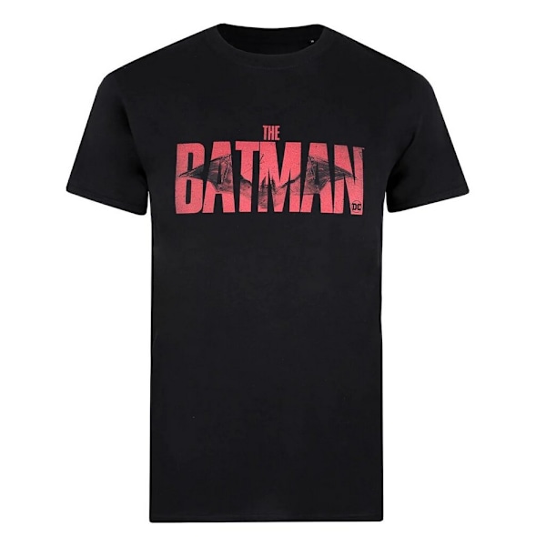 Batman Herr Distressed T-Shirt M Svart/Röd Black/Red M