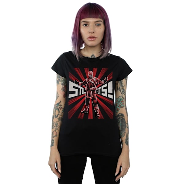 Marvel Womens/Ladies Black Widow Movie Red Sparrow Fits Cotton Black XXL