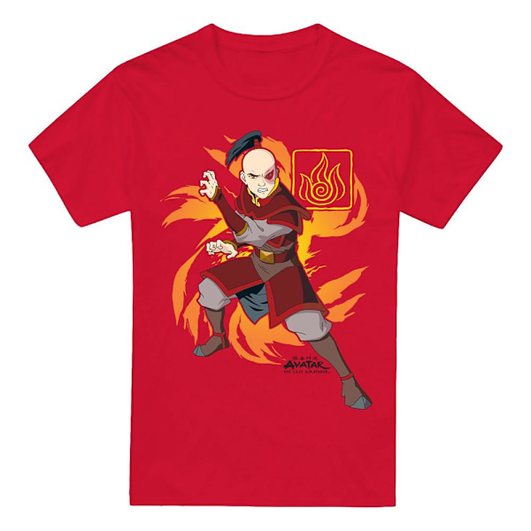 Avatar: The Last Airbender Herr Flame Burst Zuko T-Shirt M Röd Red M
