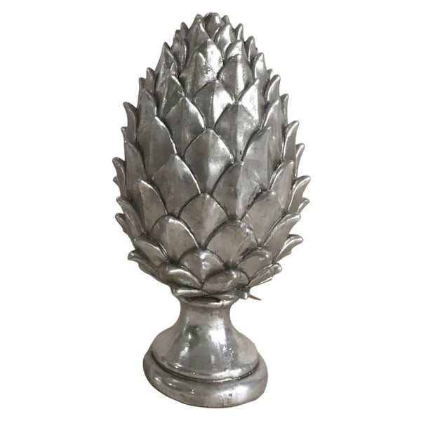 Hill Interiors Keramisk Tallkottprydnad 40cm x 20cm x 20cm Silver Silver 40cm x 20cm x 20cm