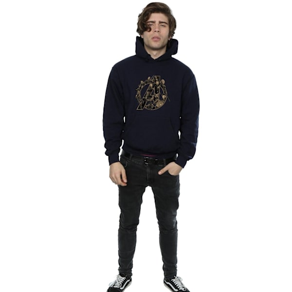 Avengers Infinity War Unisex Vuxen Logo Bomull Hoodie XL Marinblå B Navy Blue XL