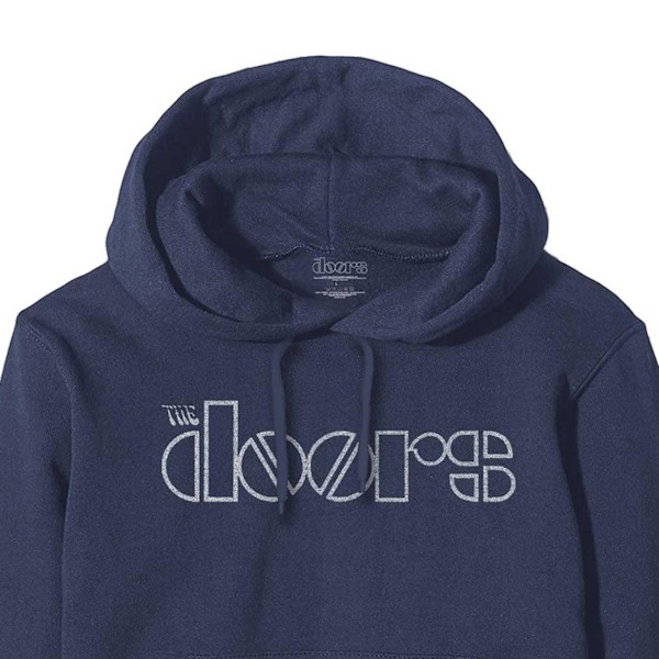 The Doors Unisex Vuxen Logo Pullover Hoodie S Marinblå Navy Blue S