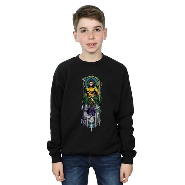DC Comics Boys Aquaman Ocean Master Sweatshirt 7-8 år Svart Black 7-8 Years