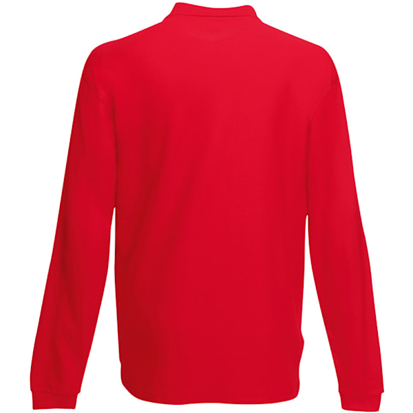 Fruit Of The Loom Premium Långärmad Poloskjorta XL Röd Red XL