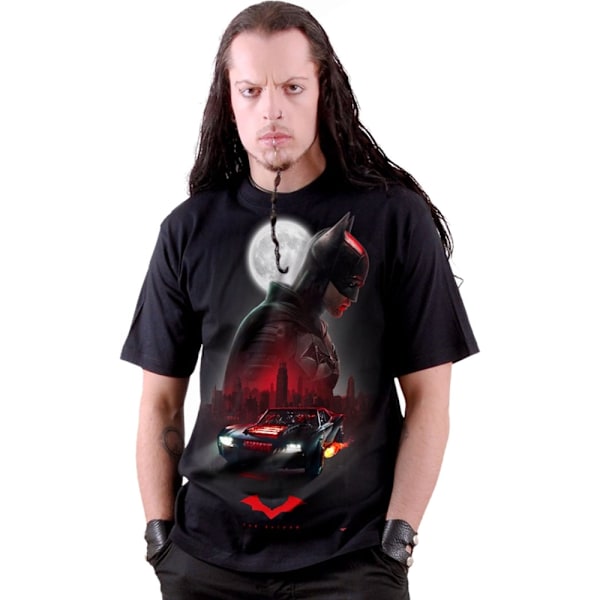 Batman Unisex Vuxen Batmobile Kortärmad T-Shirt S Svart Black S