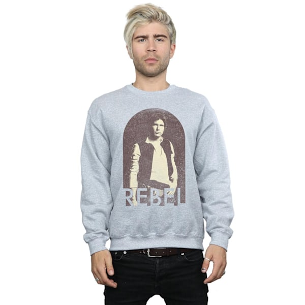 Star Wars Herr Han Solo Rebel Sweatshirt XXL Sports Grey Sports Grey XXL