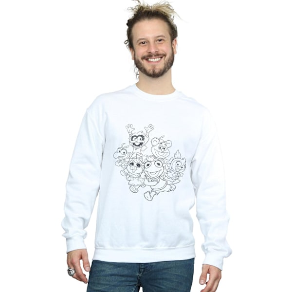 Disney Mens The Muppets Muppet Babies Mono Group Sweatshirt XL White XL