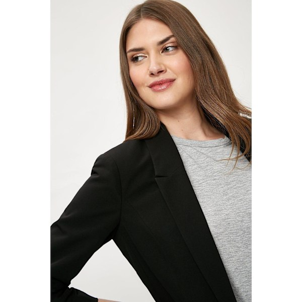 Dorothy Perkins Dam/Kvinnor Ruched Tall Blazer 8 UK Svart Black 8 UK