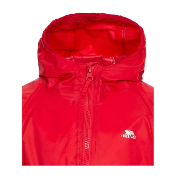 Trespass Babies Button Rain Suit 6-12 månader Röd Red 6-12 Months