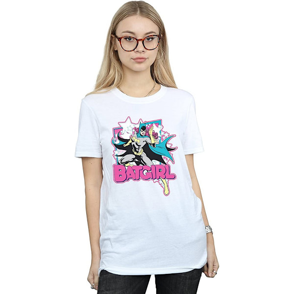 Batman Dam/Damer Leap Batgirl Bomull Boyfriend T-shirt XL W White XL