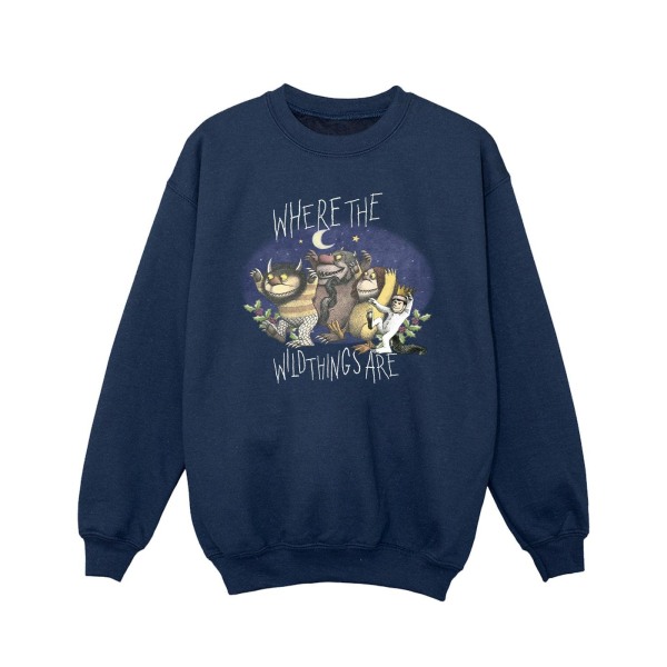 Where The Wild Things Are Girls Sweatshirt 7-8 Years Marinblå Navy Blue 7-8 Years