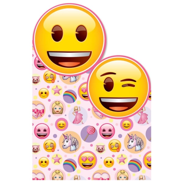 Emoji Enhörning och Regnbåge Hälsningskort En one size Rosa/Gul Pink/Yellow One Size