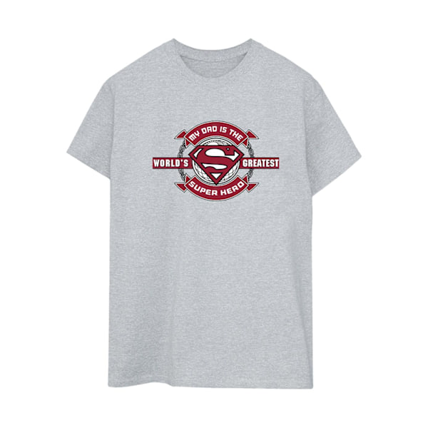 DC Comics Dam/Kvinnor Superman Superhjälte Bomull Boyfriend T- Sports Grey XXL