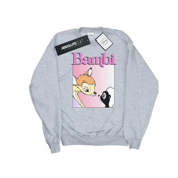 Disney Herr Bambi Nice To Meet You Sweatshirt L Sports Grey Sports Grey L