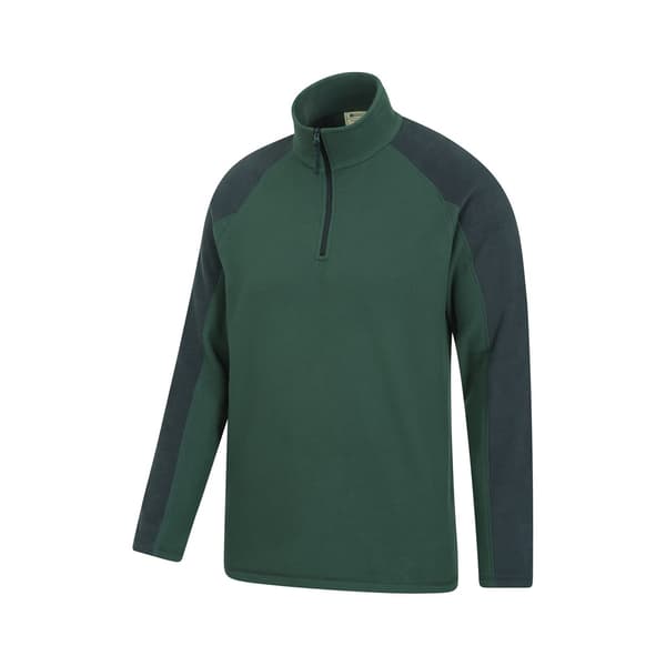 Mountain Warehouse Ashbourne II Half Zip Fleecetröja för män M Khaki Khaki Green M
