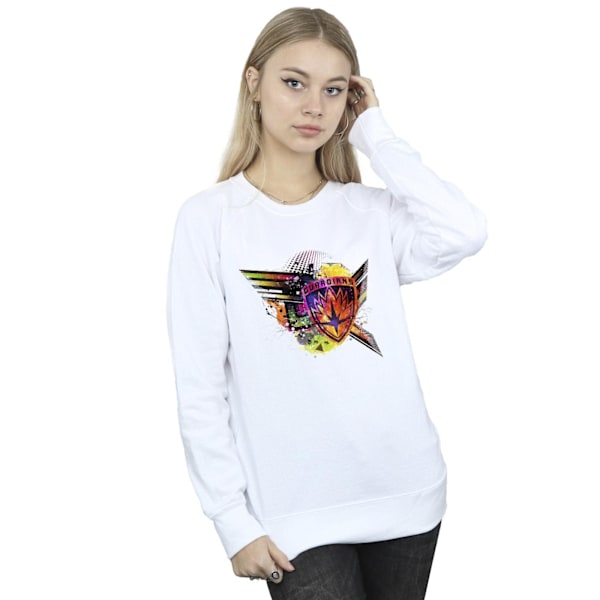 Marvel Womens/Ladies Guardians Of The Galaxy Abstract Shield Ch White M