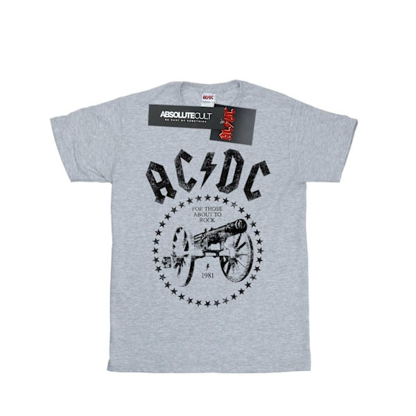 AC/DC Boys We Salute You Cannon T-shirt 7-8 år Sports Grey Sports Grey 7-8 Years