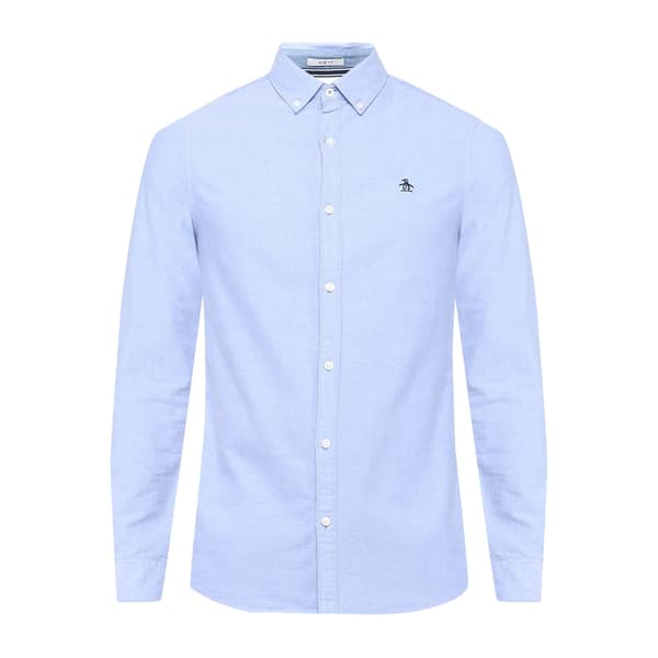 Original Penguin Herr Sticker Pete EcoVero Långärmad Skjorta L Amparo Blue L