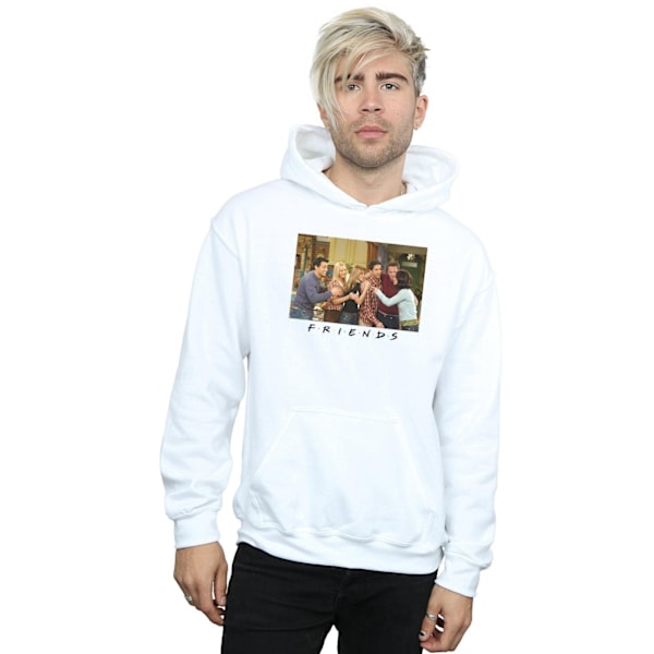 Friends Mens Group Photo Apartment Hoodie XL Vit White XL