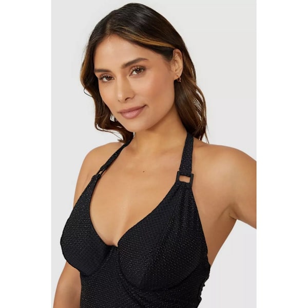 Underbar Dam/Dam Sparkle Icke-Vadderad Tankini Top 32FF Svart Black 32FF