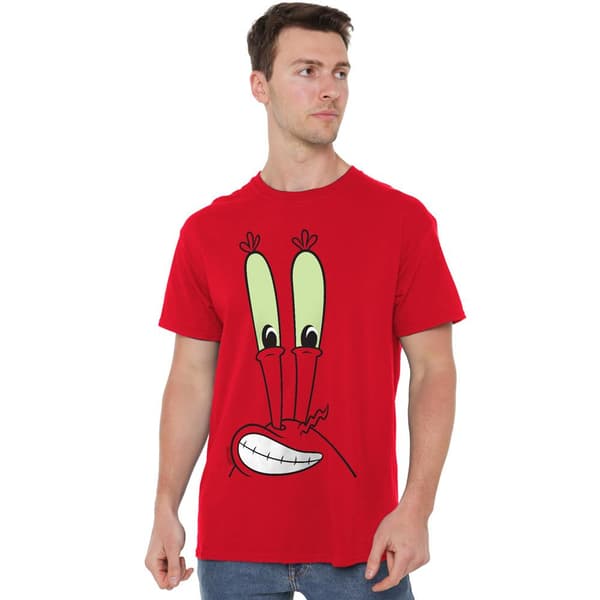 SpongeBob SquarePants Herr Smile Mr Krabs Ansikte T-shirt M Röd Red M
