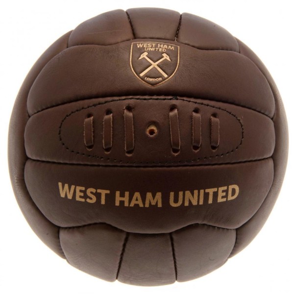 West Ham United FC Officiell Retro Heritage Ball Storlek 5 Brun Brown Size 5