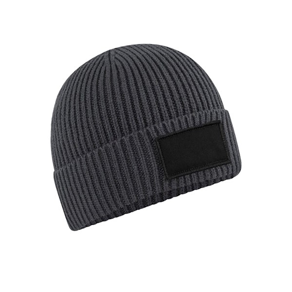 Beechfield Unisex Vuxen Fashion Patch Beanie One Size Graphic G Graphic Grey/Black One Size
