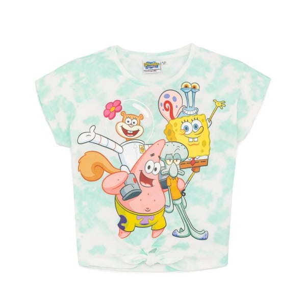 SpongeBob SquarePants Girls Front Tie Topp 11-12 år Vit/Blå White/Blue 11-12 Years