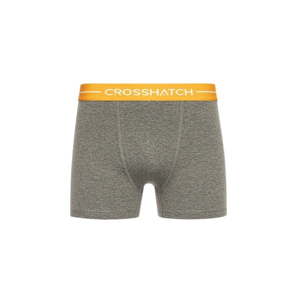 Crosshatch Herr Astral Boxer Shorts (12-pack) L Kolgrå Melering Charcoal Marl L
