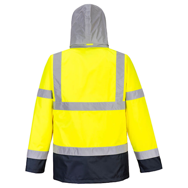 Portwest Hi-Vis 4-i-1 Trafikjacka för Herrar XXL Gul/Marinblå Yellow/Navy XXL