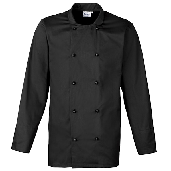 Premier Unisex Cuisine Långärmad Kockjacka (2-pack) 4XL Black 4XL