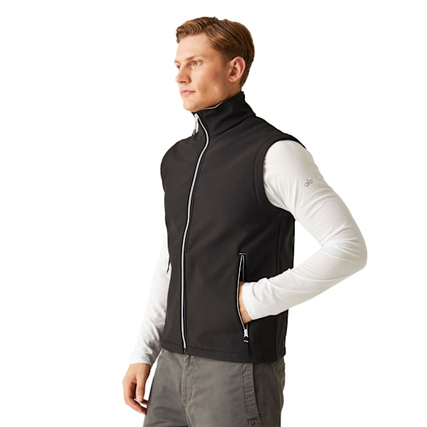 Regatta Professional Herr Softshell 2-Lagers Kroppsvärmare 3XL Bla Black/Mineral Grey 3XL
