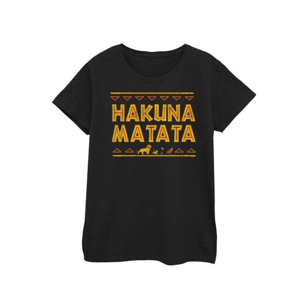 Disney Dam/Dam Lejonkungen Hakuna Matata T-shirt i bomull Black XL