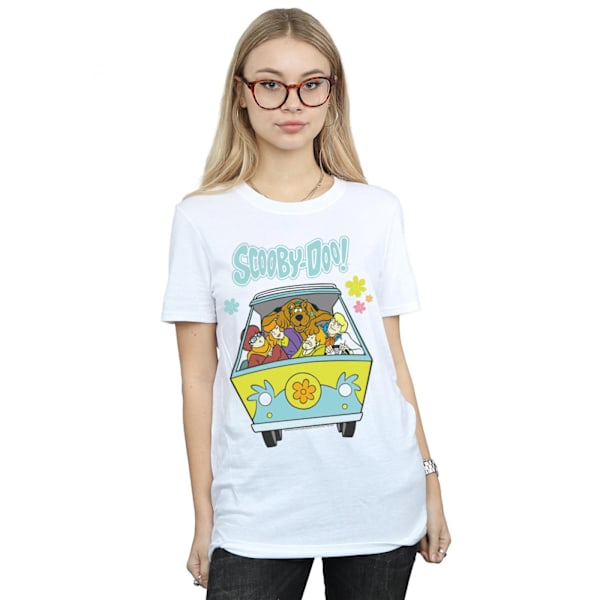 Scooby Doo Dam/Damer Mystery Machine Group Bomull Boyfriend White 4XL