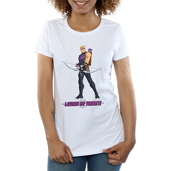 Hawkeyes Dam/Damer Locked On Target Boyfriend T-Shirt S Vit White S
