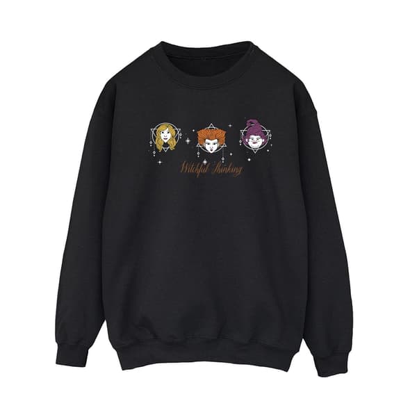 Disney Dam/Kvinnor Hocus Pocus Witchful Thinking Sweatshirt S Black S