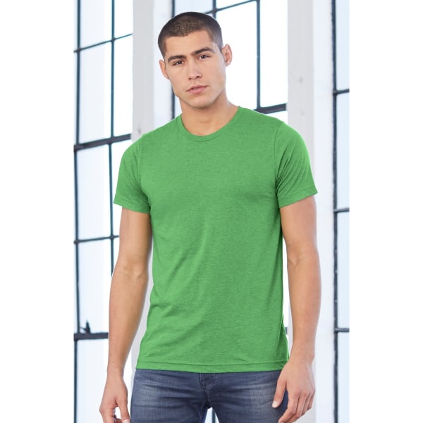 Canvas Triblend T-shirt med rund hals/kortärmad herr T-shirt X Green Triblend XS