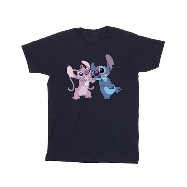 Disney Boys Lilo & Stitch Kisses T-Shirt 9-11 år Marinblå Navy Blue 9-11 Years